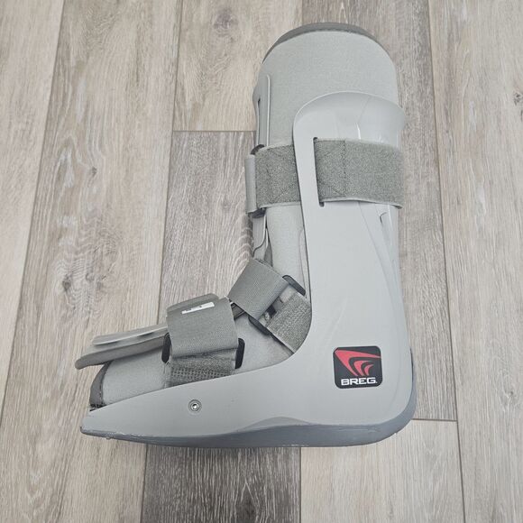Breg Walker Air Pump Boot Genesis 3 Strap Supportive Unisex Size Medium Grey - Picture 1 of 7